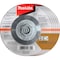 Makita Hubbed INOX Grinding Wheel, 36 Grit, Type 27, 5inDia x 1/4inT x 5/8-11in Ctr HoleDia-25/Pk A-95990-25 - alternate 1
